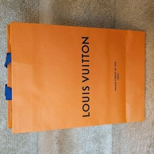 NEW Medium Orange Louis Vuitton Paper Bag